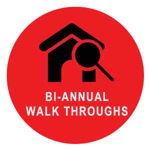 Bi-annual walk throughs of rental property